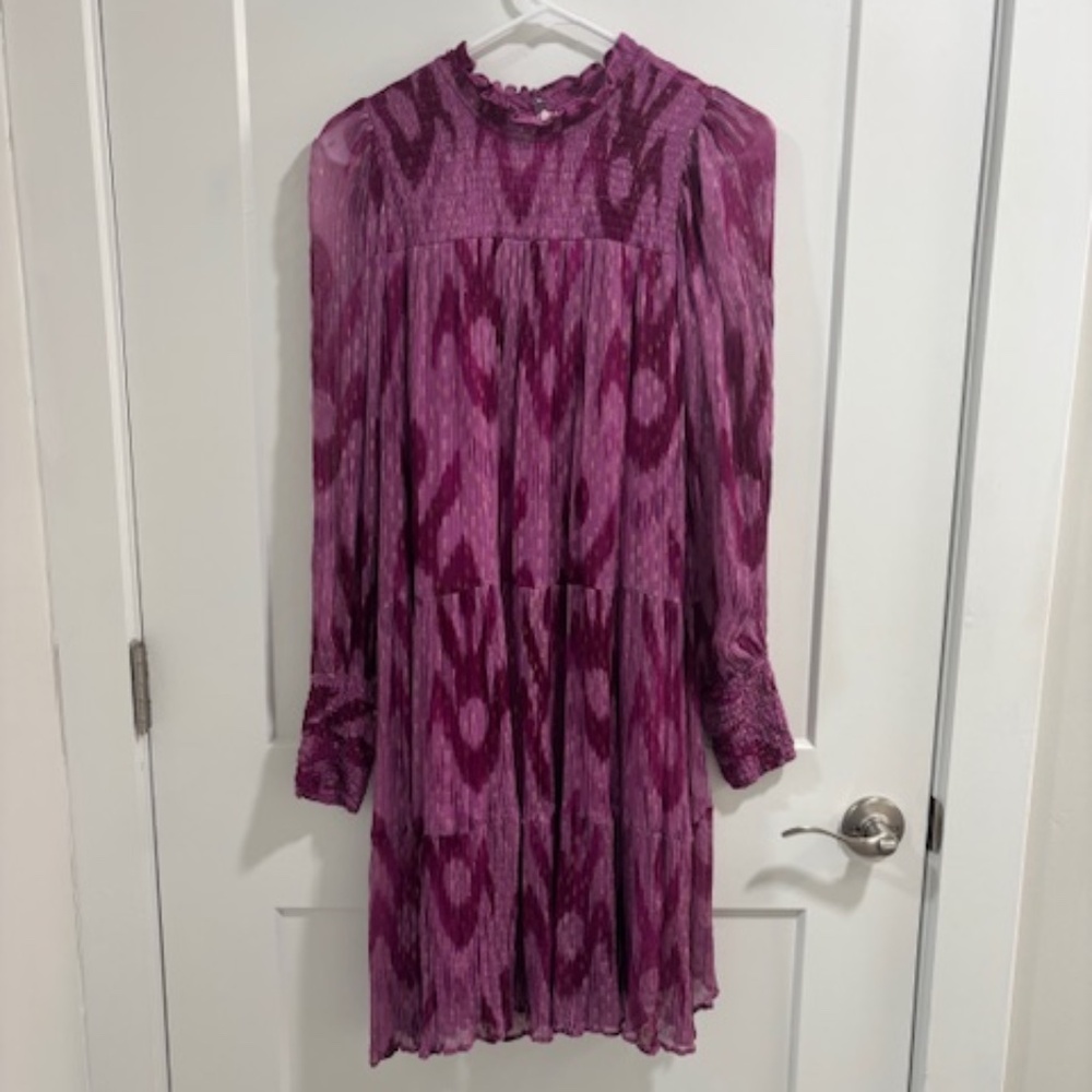 Oliphant XS magenta dress with gold accent